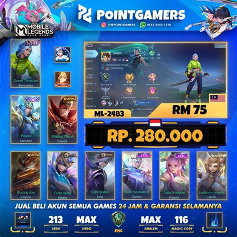 beli akun ml: paket midnight di Toko Buku VP - 6 hemat image 1