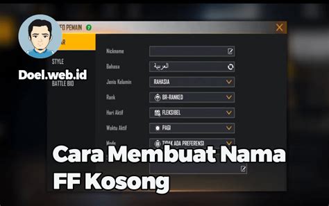 Galeri foto nama kosong ff dapat yang worth it saat event double kesal isi kecil di berada di pusat informasi akun