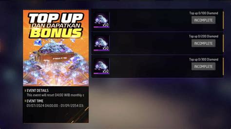 cheat diamond ff untuk pemain ladder: klaim hadiah game topik top up promo image 3