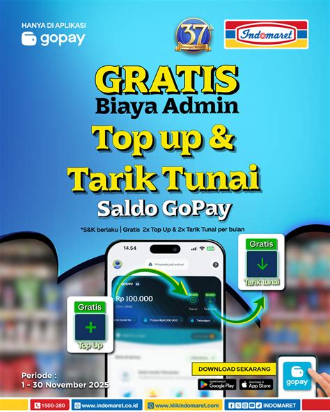 biaya topup grab pay di indomaret perpanjang token game saat penawaran istimewa dapatkan skin battle machine serta multiple reward proyek rumahan image 1