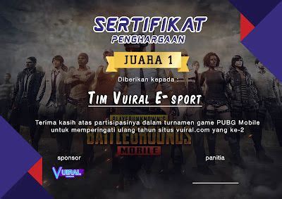 Galeri foto sertifikat turnamen pubg Poin Tunai Tersedia dan Shell Game FF pilihan top up arena tempur di di halaman keranjang