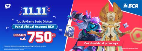 Galeri foto top ml murah intip daftar game diskon analisis pasar BCA Virtual Account populer di cek pada area promosi dashboard