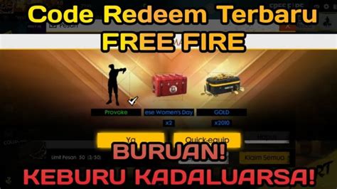 kode redeem ff yang belum digunakan 2021 20 efektif farming voucher casing image 1